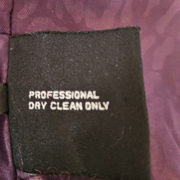 Guess Wool Blend Double Breasted Pea Coat Deep Purple Size Medium - Picture 13 of 16